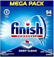 Finish All In 1, Dishwasher Detergent - Powerball - Dishwashing Tablets - Dish Tabs, Fresh Scent, 94 Count Eac