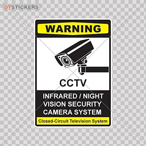 Sticker Decal Cctv Infrared Night Vision Camera Color Print (8 X 5.7 Inch) A4a28 Size: 5 X 3.6 Inches Vinyl color print