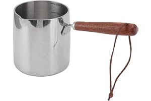 Stainless Steel Warmer Pot, 450ML Butter Mini Coffee Induction Bottom Turkish Coffee Pot Stainless Steel Induction Chocolate 