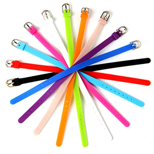 20pcs Mix Colors 8mm Adjustable Blank Silicone Bracelet StrapSlide Wristbands/Bracelets for 8mm Slide Letters,Jewelry Making Charms