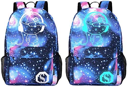 School Backpack Cool Luminous School Bag for Boys Girls Teens Large Galaxy Laptop Bag