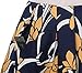 oxiuly Women's Elegant Floral Flare Knee Length Vintage Dress Evening Dinner Party Casual Swing Dresses with Pockets OX336 (M, Beige)
