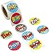 Superhero Perforated Roll Stickers 200Pcs for Kids Halloween Party Supplies School Awards Sticker
