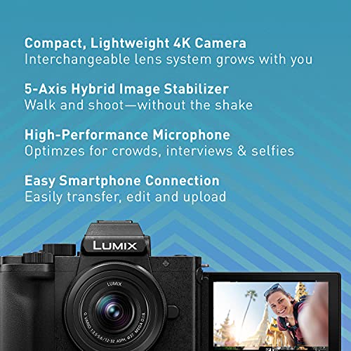 Panasonic LUMIX G100 4k Mirrorless Camera for Photo and Video, Builtin