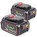 2 Pack Waitley DCB205-2 20V Max XR 5.0Ah Lithium Ion Replacement Battery for Dewalt DCB200 DCB205 DCB203 DCB204 DCD780 DCD785 DCD795 DCF885 DCF895 DCS380 DCS391 Battery