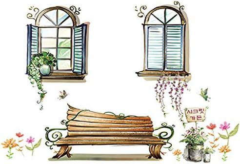 Winhappyhome Leisure corner Wall Art Stickers for Bedroom Living Room Coffee Shop Background Removable Decor Decals