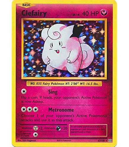 Amazon.com: Pokemon - Clefairy (69/111) - XY Furious Fists : Toys