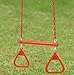 Trapeze Bar for Swing Set Accessories Set with Rings - Kids Replacement Swings for Swing Set Trapeze Bar