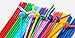 B&S FEEL 500 Pack Extra Long Disposable Bendable Plastic Drinking Straws, Assorted Color
