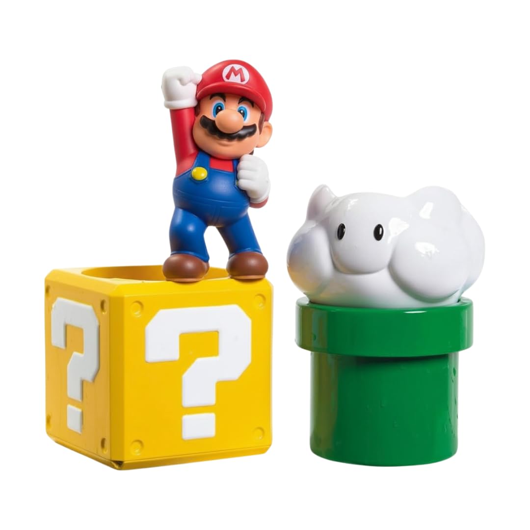 My Mario Pour & Nest Bath Playset by TOMY Toomies - Pouring Toddler Water Toys for Bath or Pool - Officially Licensed Mario Toys - Easter Basket Stuffers for Kids - Ages 2 Years and Up
