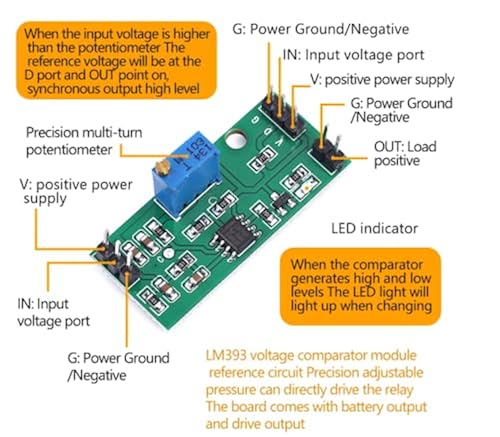 Modulo Comparatore Di Tensione LM393 - 3 Pezzi, 3.5-24V, Con LED Indicatore, Per Sensori - Foto 7
