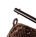 BirdRock Home Seagrass Magazine and Bathroom Basket - Hand Woven Toilet Paper Holder with Pocket - Espresso - Stylish Decorative Design - Wooden Basket Décor - Dispenser