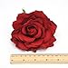 Frcolor Artificial Big Rose Flower Hairpin Hair Clips Flower Brooch for Women Party (Dull Red)
