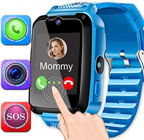 ONMET Kids Children Smart Watch Phone, SOS Call Touch Screen, Smartwatch with Flashlight Voice Chatting Camera for Boys Girls Back to School Supplies