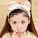 BMC 3pc Ultra Soft Face Washing Elastic Bow Towel Headbands - Bright Leopard, Stripes, and Black White Polka Dots