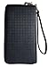 Womens RFID Blocking Large Capacity Leather Clutch Zipper Card Wallets Black