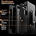 iPhone 7 Case with [Belt Clip] Kickstand & Tempered Glass Screen Protector Heavy Duty [Shockproof] Rugged Armor Hard Cover for Apple iPhone 7 (Black)