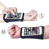 Avantree iPhone 7 / 6 / 6S Touch Screen Forearm Band (2 Pack, S+M for Women), Wristband, Running Armband with Key ID Cash Holder, for Fitness, Gym, Sports