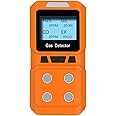 Coreel 4 Gas Monitor, Portable CO, H2S, O2,EX Gas Detector Meter - Ready to Use (Orange)