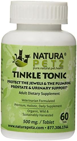 Natura Petz Tinkle Tonic Prostate, Urinary, Benign Hyperplasia Prostate (BPH) and Prostatitis Support for Adult Pets, 60 Capsules, 500mg Per Capsule