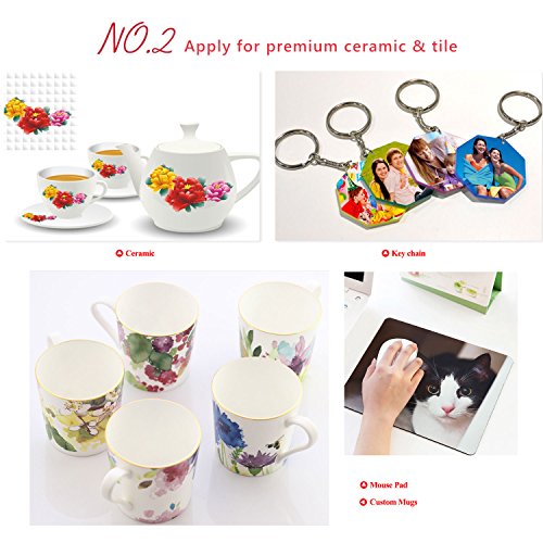 A-SUB Sublimation Paper Heat Transfer 110Sheets 8.5 x 14 Inches Legal Size Compatible with EPSON ME RICOH GX Series and SAWGRASS Inkjet Printer 120gsm