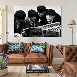 XYDQ Poster sur toile The Beatles en noir et blanc – Art mural – Impression moderne – Décoration de chambre de famille… - Les Beatles, Paul McCartney, John Lennon, RIngo Starr, George Harrison XYDQ Poster sur toile The Beatles en noir et blanc - Art mural - Impression moderne - Décoration de chambre de famille… – Image 5