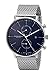 Akribos XXIV Men's AK685SSBU Swiss Quartz Movement Watch with Blue Matte Dial and Stainless Steel Mesh Bracelet