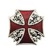 Lanxy Cool Cross Skull Belt Buckle For Men Native American Big Red Enamel Skeleton Punk Gothic Belt Buckle, free