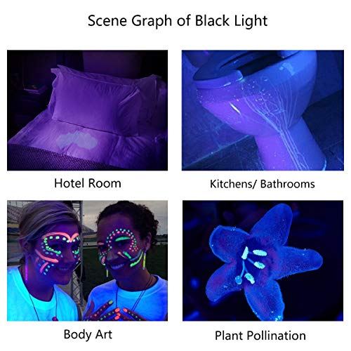 Escolite UV Flashlight Black Light, 51 LED 395 nM Ultraviolet Blacklight Detector for Dog Urine, Pet Stains and Bed Bug (Renewed) - Thumbnail 4