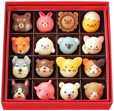 Amazon ゴンチャロフ アニマルショコラ コレクション W 16個入 チョコ チョコレート ショコラ バレンタイン ホワイトデー バレンタインデー チョコレート菓子 チョコレート菓子 通販