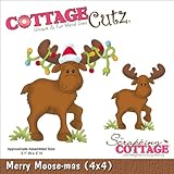 CottageCutz CottageCutz Die with Foam, 4 by 4-Inch, Merry Moose-Mas