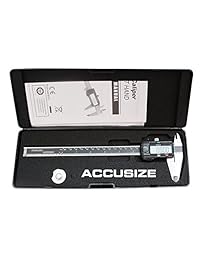 accusizetools   8 x 0.0005 "Mano izquierda Elec Caliber digital w   LCD extragrande, pulgadas   mm, # ab11 l108