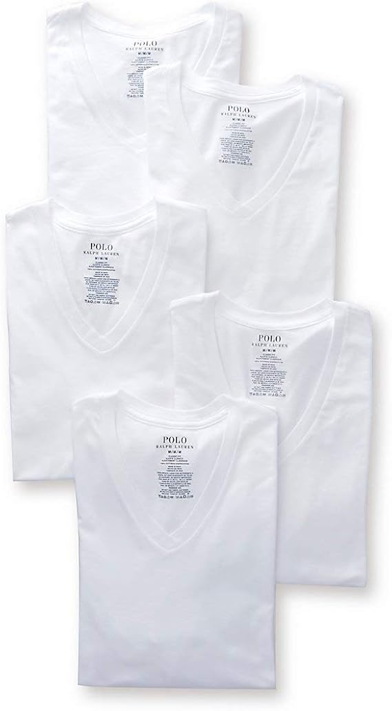 Amazon Polo Ralph Lauren ポロ ラルフローレン Vネック Tシャツ 5枚セット パック メンズ 下着 Rcvnp5 並行輸入品 インナーシャツ 通販