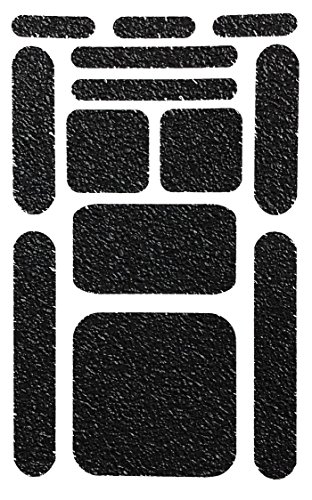 Anti slip grip tape for iPhone tablets computer gun pistol phone case guitar pick and more many sizes shapes and colors for non slip grippy tape sticker decal nonskid decal (black, 13 pk rectangles)