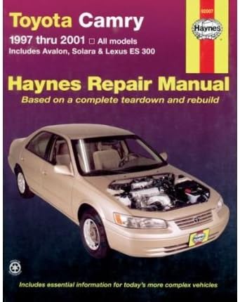 Toyota Camry and Lexus Es 300 1997-2001[ TOYOTA CAMRY AND LEXUS ES 300 1997-2001 ] by Maddox, Robert (Author ) on May-12-2001 Paperback