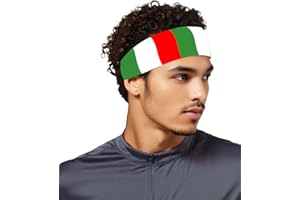 Italy Headband for Man Woman,Italian Flag Non Slip Elastic Soft Head Band Bandana for Sport Travel Running Working Out