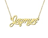 Aoloshow 18k Gold Plated Jazmyn Name Charm Necklace