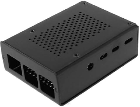 ILS - Carcasa protectora para Raspberry Pi 4 Model B (aleación de aluminio), color negro