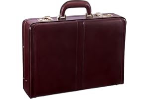 McKleinUSA Reagan V Series Leather Locking Attache, Burgundy (80446)