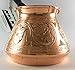 The Silk Road Trade - ACI Series (Large) - Thickest Solid Hammered and Engraved Copper Turkish Greek Arabic Coffee Pot / Coffee Maker Cezve Ibrik Briki with Wooden Handle (18 fl oz)