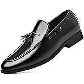 ZUAUOOT Men's Loafers Dress Shoes Loafers Formal Tassels Business Casual Tuxedo Shoes