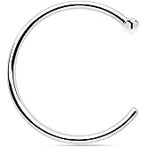 Body Candy Real Solid Platinum Nose Hoop - Handmade in the USA by Master Jeweler - Hypoallergenic Luxurious Nose Piercing Jewelry for Women Men