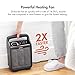 Tenergy 1500W/750W Portable Space Heaters with Adjustable Thermostat, Recirculation Air Electric Fan Heater with Auto Shut Off Switch, Tip-over & Overheat Protection