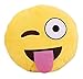 Leegoal Emoji Smiley Emoticon Yellow Round Cushion Pillow Stuffed Plush Toy Doll