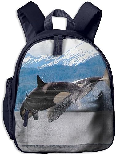 Gorgeous Killer Whale School Bag Student Backpack Shoulders Children Bag