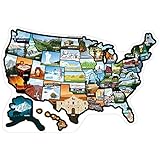 SEE MANY PLACES .com RV State Stickers United States Travel Camper Map RV Decals for Window, Door, or Wall ~ Includes 50 State Decal Stickers with Scenic Illustrations (19
