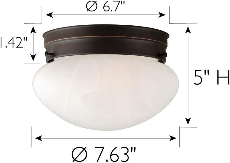 Design House 514547 Millbridge 1 Light Ceiling Light, Oil Rubbed Bronze - Close To Ceiling Light Fixtures - 