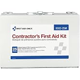 First Aid Only 25-Person Contractor First Aid Kit for Jobsites | Treat common jobsite injuries with 178 first aid supplies for contractors, service vehicles and workshops.