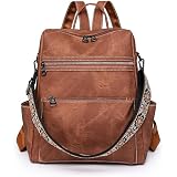 Maxoner Women's Convertible Leather Backpack Purse - Faux Leather Shoulder Bag & Rucksack, Anti-Theft Pocket