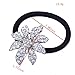 Stuffwholesale 6pcs Elastic Hair Rope Silver Butterfly/Bow Knot/Heart Rhinestone Crystal Hair Band Ponytail Holder Hair Ties Accessories (#3)